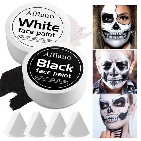 Scary Black And White Face Paint