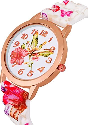 Buy XFORIA Multicolor Rubber Flower Floral Printed Analogue Watch for ...