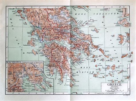 1911 antique map of ancient greece – Artofit