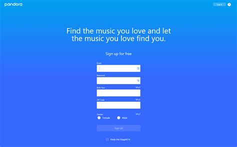 Image result for Pandora Radio Log In