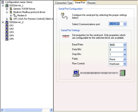 Internet to Serial Port Code Example 的图像结果