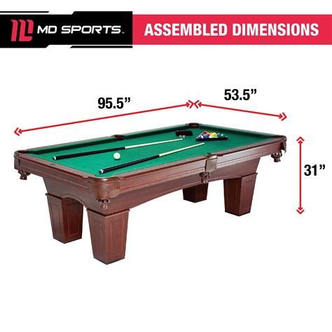 Pool Table Dimensions Height at Ricardo Fletcher blog