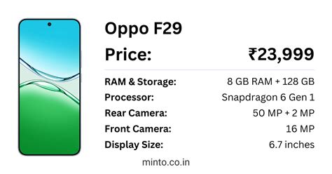Oppo F29 Latest Price in India & Full Specs - Minto