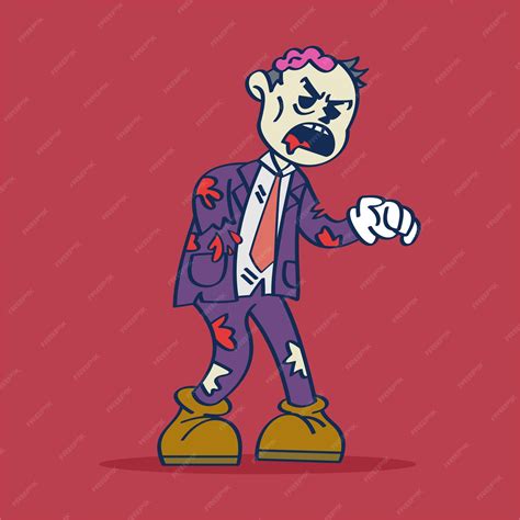 Premium Vector | Cartoon character halloween zombie living dead walking ...