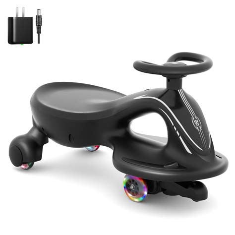 XJD 2 in 1 Electric Pedal & Push Ride On Toy Wiggle Car with Flashing Anti-Rollover Wheel ...