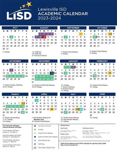 Leander ISD School Calendar with Holidays 2024-2025 [PDF]