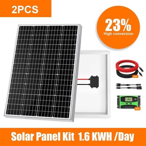 PFCTART 100W 200W Mono Solar Panel Kit 20A 30A | Ubuy India