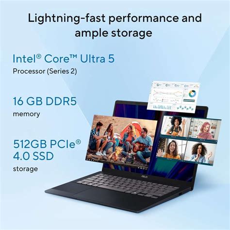 ASUS Vivobook 14 (2025) with Office 2024 + M365 Basic*, AI PC, Backlit ...
