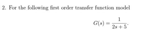 Image result for First Order Transfer Function