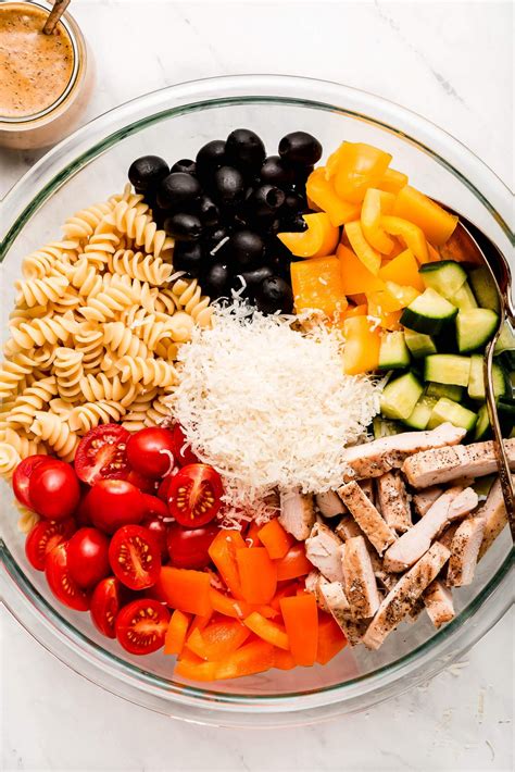 Chicken & Vegetable Pasta Salad - Garnish & Glaze