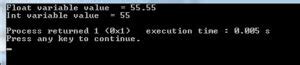 Float Data Type Example in C 的图像结果