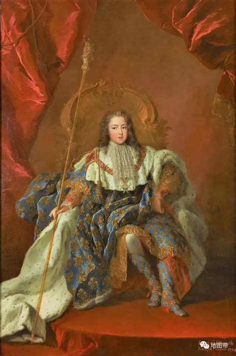 法国国王路易十五的肖像 - 凡·卢 - 画园网