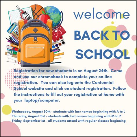 WELCOME BACK TO A NEW SCHOOL YEAR!! | Centennial School