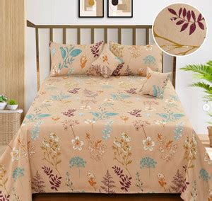 NCS 280 TC Cotton Double Floral Flat Bedsheet - Buy NCS 280 TC Cotton ...