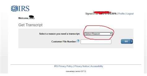 Image result for IRS Transcript Structure Sample