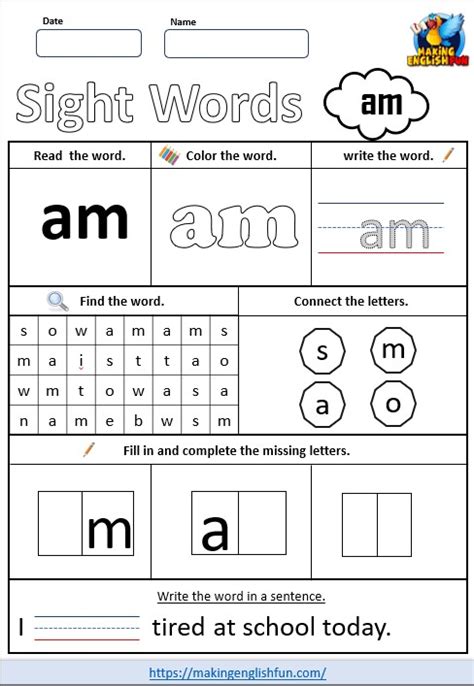 FREE Printable Pre-K Dolch Sight Word List: Unlock Early Reading ...