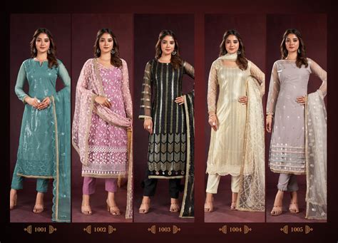Afiyah Narayani Fashion House Butterfly Net Pant Style Suits – Kavya ...