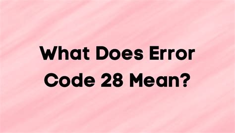 Image result for Fix Code 28 Error