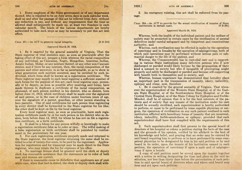 UVA and the History of Race: Eugenics, the Racial Integrity Act, Health ...