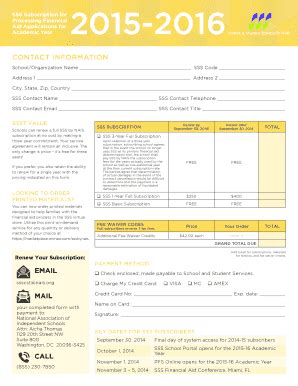 Fillable Online CONTACT INFORMATION - SSS by NAIS Fax Email Print ...