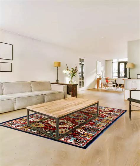 Buy Kashan Symmetrical Motifs Carpet Area Rug Online in India - Sapana ...