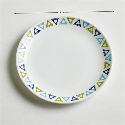 Buy Medleys White Printed Bone China Dining Plate - 18x18cm from Home ...