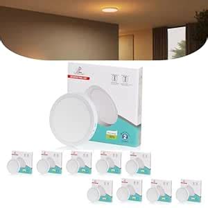 D'Mak 15 Watts LED Round Ceiling Surface Panel Light (Warm White ...