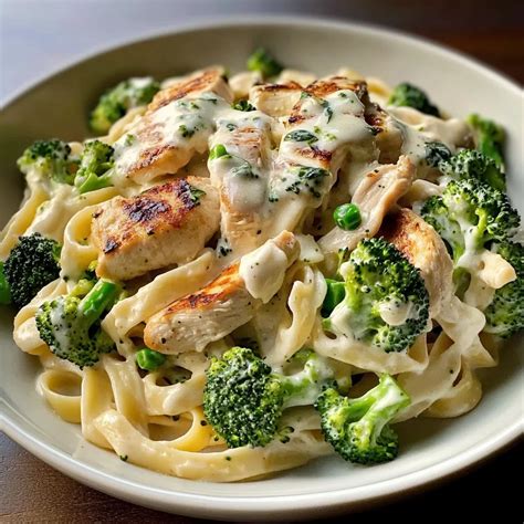 Creamy Chicken & Broccoli Fettuccine Alfredo