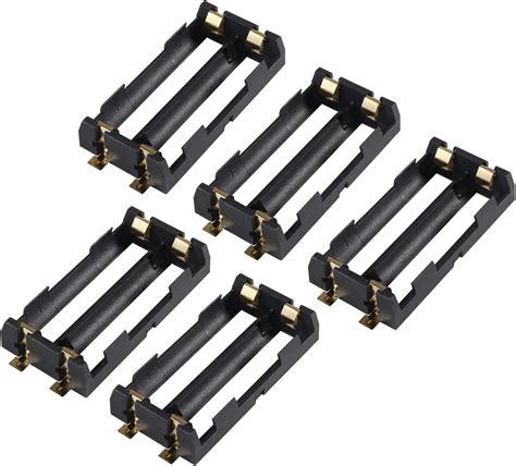 Amazon.com: Aobao 5pcs 18650 Battery Holder 2 Slot 3.7V 18650 Battery Clip Holder Box Storage ...