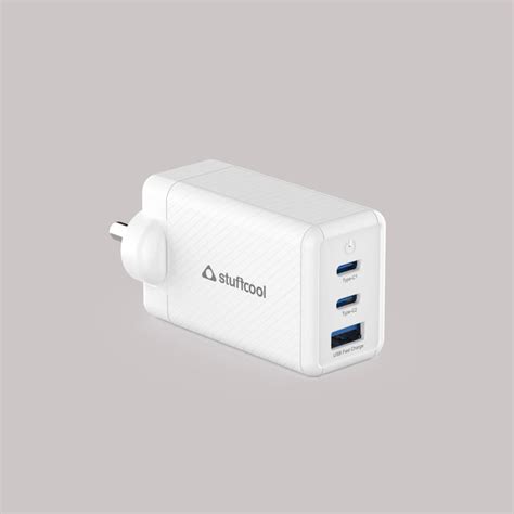 Stuffcool Nova 65W PD Multi Port 2 Type C & 1 USB A GaN Charger