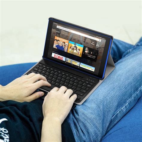 Image result for Amazon Fire Tablet Keyboard Case Color Blue
