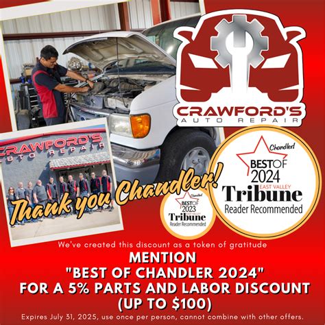 Best Of Chandler 2024 Reader Recommended - Crawford's Auto Repair