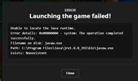 Unable to Locate Java Runtime 的图像结果