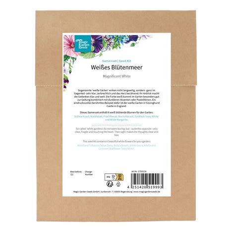 Magnificent White - Seed kit with 6 beautiful white flowers for your garden
