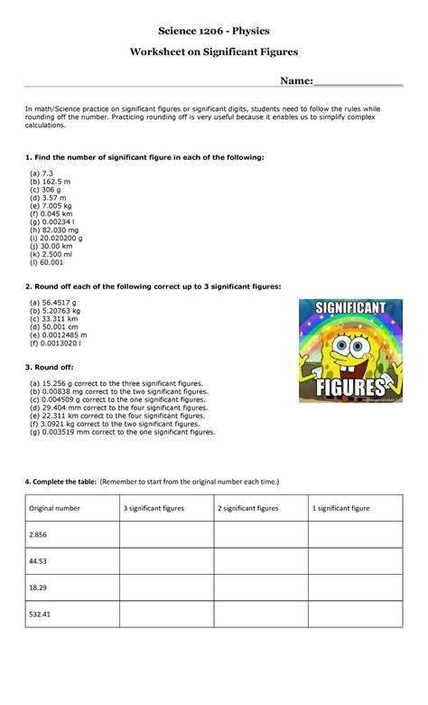 Sig Fig Worksheet Physics at ganaddisynblog Blog