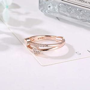 Yellow Chimes Stardust Rose Gold Stainless Steel Ring for Girls & Women ...