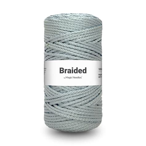 Braided Polyester Macrame Rope - Silver Grey - 34 – Magic Needles
