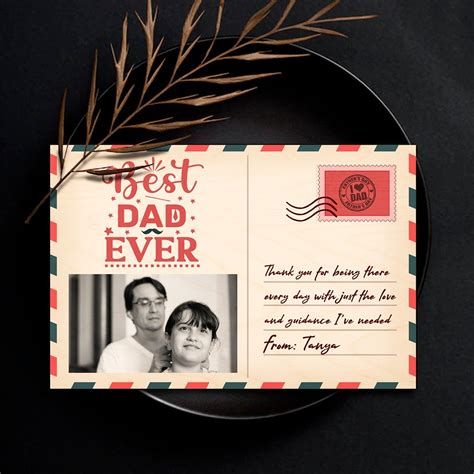 Personalised | Father's Day | Wooden Postcard – ChitraChaya