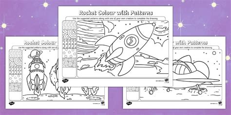 * NEW * Rocket Colour with Patterns Activity (teacher made)