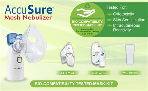 AccuSure Portable Mesh Nebuliser Machine With Box - Handheld Nebuliser ...