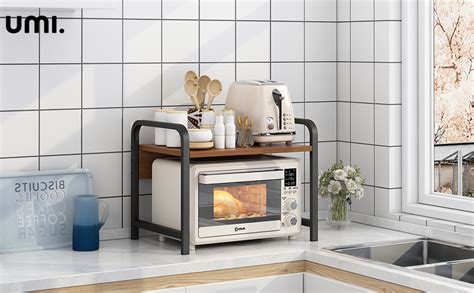 Amazon Brand - Umi 1 Tier Microwave Oven Stand for Kitchen Storage ...