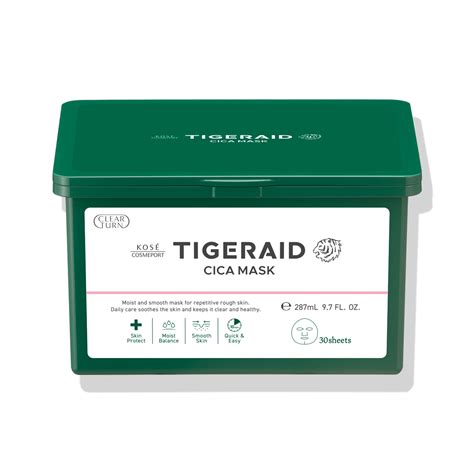Kosé Tigeraid Cica Intense Moisturizing Repair Mask 30 Sheets