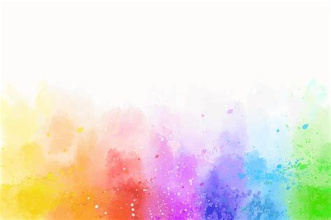 Watercolor rainbow background design | Free Vector