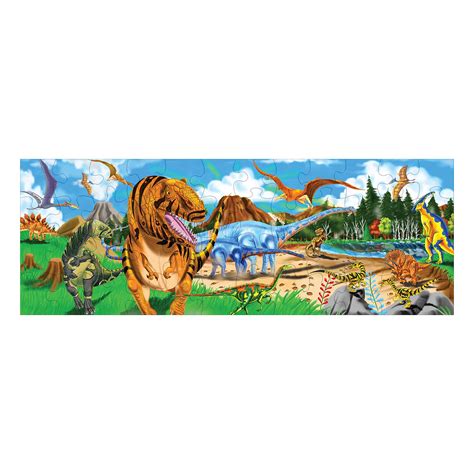 Amazon.com: Melissa & Doug Land of Dinosaurs Floor Puzzle (48 pcs, 4 ...