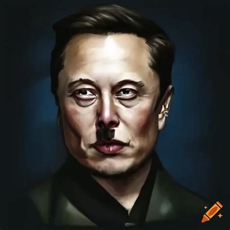 Hitler drawing elon musk on Craiyon