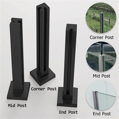 Glass Panel Holder, Floor Glass Fence Post Tempered | Ubuy India