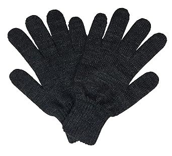 Gajraj Men & Women Winter Woolen Gloves - Free Size (Coal Grey ...