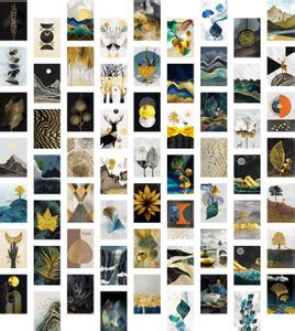 Set Of 63 Aesthetic Wall Décor Collage Kit | High Quality Printed ...