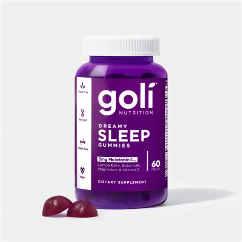 Goli Dreamy Sleep Gummy - Melatonin, Vitamin D, Magnesium, Lemon Balm | Goli®