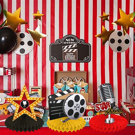 Buy Movie Party Table Honeycomb Centerpieces Movie Party Table ...